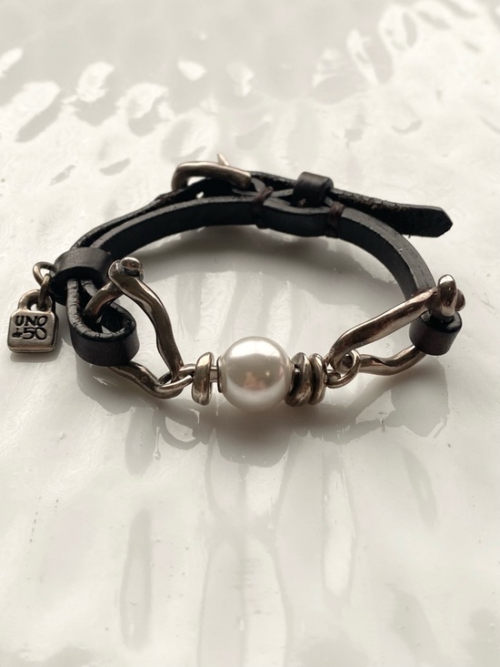 UNO de 50 Pearl and Bit Dark Brown Leather adjustable - Picture 5 of 7